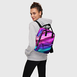 Рюкзак женский Неоновые объемные полосы, цвет: 3D-принт — фото 2