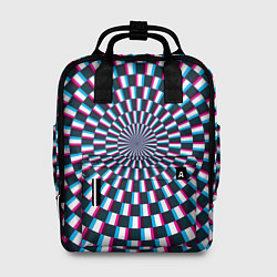 Рюкзак женский Оптическая иллюзия глитч, цвет: 3D-принт