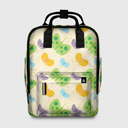 Рюкзак женский Весенние бабочки, цвет: 3D-принт
