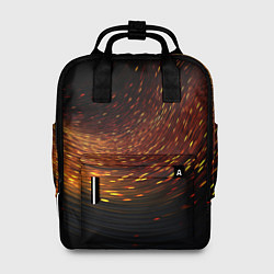 Рюкзак женский Фон темное золото, цвет: 3D-принт