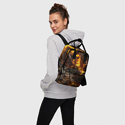 Рюкзак женский Золотистая текстура, цвет: 3D-принт — фото 2