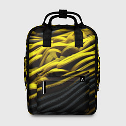 Рюкзак женский Золотые волны, цвет: 3D-принт