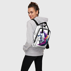 Рюкзак женский Единорог в красках, цвет: 3D-принт — фото 2