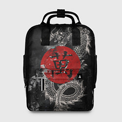 Рюкзак женский Dragon - black grunge, цвет: 3D-принт