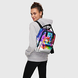 Рюкзак женский Акварельный пикачу - живопись, цвет: 3D-принт — фото 2