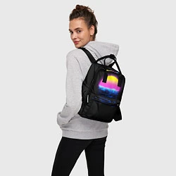 Рюкзак женский Неоновый закат - гранж, цвет: 3D-принт — фото 2