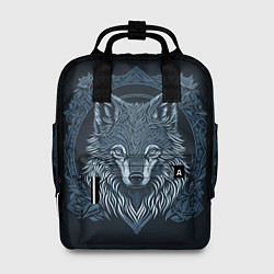 Рюкзак женский Волк, векторный орнаментализм, цвет: 3D-принт