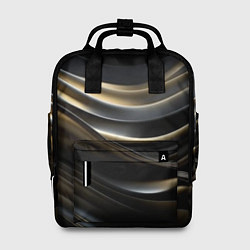 Рюкзак женский Чёрно-золотой градиент, цвет: 3D-принт