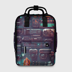 Рюкзак женский Технические панели, цвет: 3D-принт
