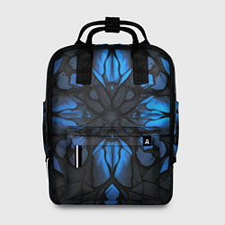 Рюкзак женский Синий абстрактный узор на плитах, цвет: 3D-принт