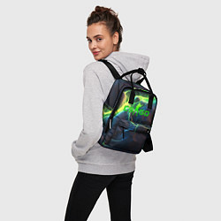 Рюкзак женский CSGO green neon, цвет: 3D-принт — фото 2