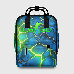 Рюкзак женский CSGO green blue neon, цвет: 3D-принт
