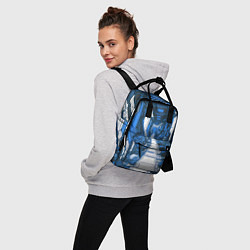 Рюкзак женский Синяя комната киберпанк, цвет: 3D-принт — фото 2