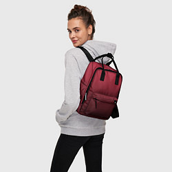 Рюкзак женский Градиент цвета тёмный кабаре, цвет: 3D-принт — фото 2