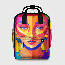Рюкзак женский Девушка с голубыми глазами в мантии, цвет: 3D-принт