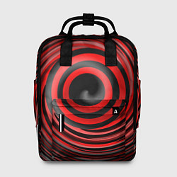 Рюкзак женский Красно-черный вихрь, цвет: 3D-принт