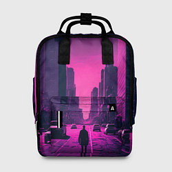 Рюкзак женский Мёртвый розовый город, цвет: 3D-принт