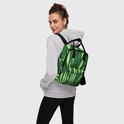 Рюкзак женский Зеленый растительный мотив, цвет: 3D-принт — фото 2