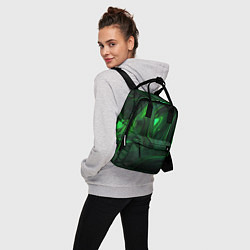 Рюкзак женский Зеленые разводы, цвет: 3D-принт — фото 2