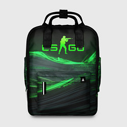 Рюкзак женский CSGO neon green logo, цвет: 3D-принт