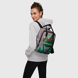 Рюкзак женский Уставшная лягушка Пепе, цвет: 3D-принт — фото 2