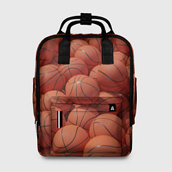Рюкзак женский Узор с баскетбольными мячами, цвет: 3D-принт