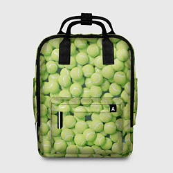 Рюкзак женский Узор из теннисных мячей, цвет: 3D-принт