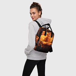Рюкзак женский Black fire style, цвет: 3D-принт — фото 2