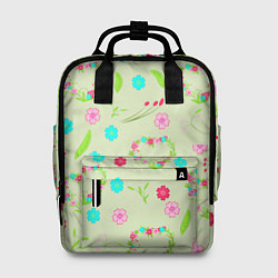 Рюкзак женский Цветы и веточки - венок, цвет: 3D-принт