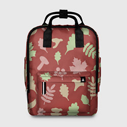 Рюкзак женский Осень - бордовый 3, цвет: 3D-принт