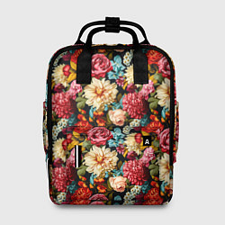 Рюкзак женский Узор из роз и разных цветов, цвет: 3D-принт