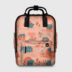 Рюкзак женский Осенние лягушки, цвет: 3D-принт