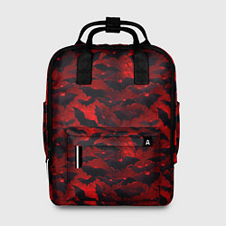 Рюкзак женский Летучие мыши в красную ночь, цвет: 3D-принт