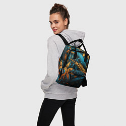 Рюкзак женский Узор с растительными элементами, цвет: 3D-принт — фото 2