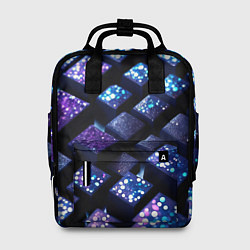 Рюкзак женский Цветные объёмные кубики - нейросеть, цвет: 3D-принт