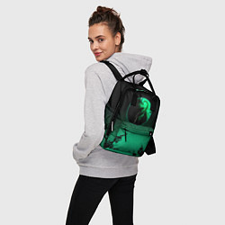 Рюкзак женский Неоновая зеленая луна, цвет: 3D-принт — фото 2