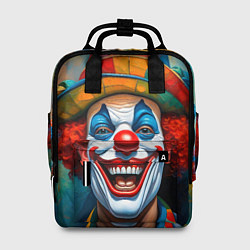 Рюкзак женский Нейросеть - Хэллоуин безумный клоун, цвет: 3D-принт