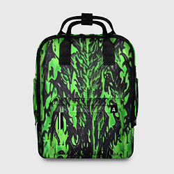 Рюкзак женский Демонический доспех зелёный, цвет: 3D-принт