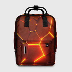 Рюкзак женский Плиты абстрактные огненные, цвет: 3D-принт