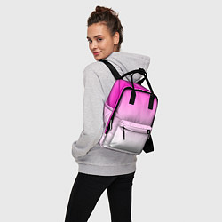 Рюкзак женский Розово-белый градиент, цвет: 3D-принт — фото 2