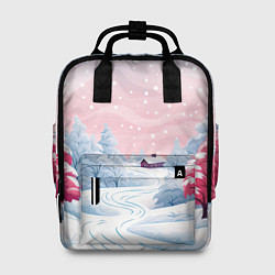 Рюкзак женский Пушистый снегопад, цвет: 3D-принт