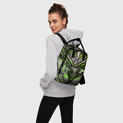 Рюкзак женский Киберпанк доспех зелёный, цвет: 3D-принт — фото 2