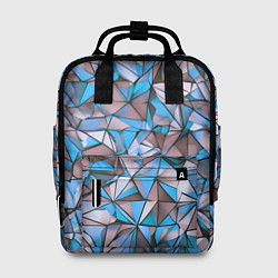 Рюкзак женский Маленькие синие треугольники, цвет: 3D-принт