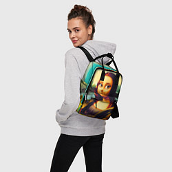 Рюкзак женский Нейросеть - Мона Лиза в стиле Pixar, цвет: 3D-принт — фото 2