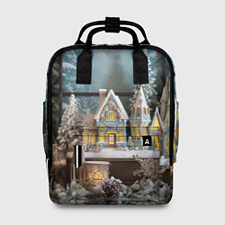 Женский рюкзак Снежный день в городе