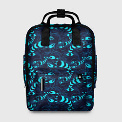 Рюкзак женский Голубые раки, цвет: 3D-принт