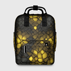 Рюкзак женский Жёлтый трескающийся камень, цвет: 3D-принт