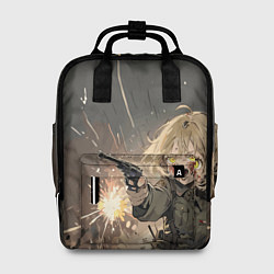 Рюкзак женский Девушка с пистолетом, цвет: 3D-принт