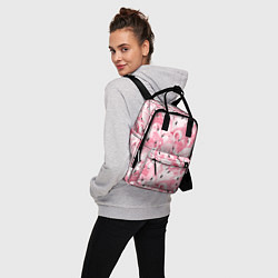 Рюкзак женский Стая розовых фламинго, цвет: 3D-принт — фото 2