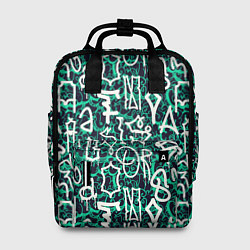 Рюкзак женский Символы каракули, цвет: 3D-принт